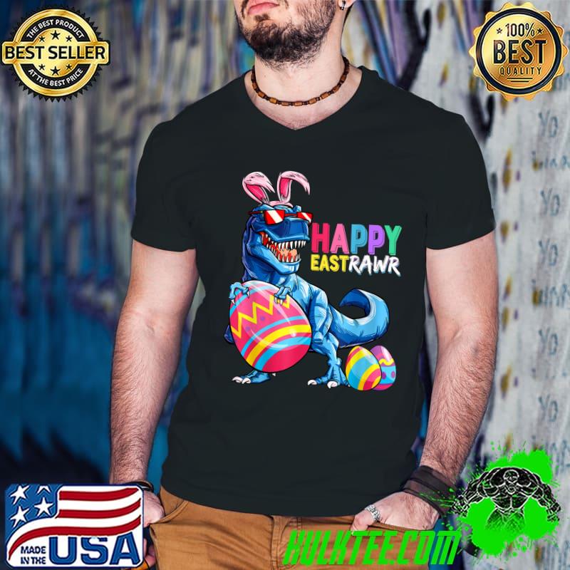 Happy Eastrawr T Rex Dinosaur Easter Bunny Egg Costume Kids T-Shirt