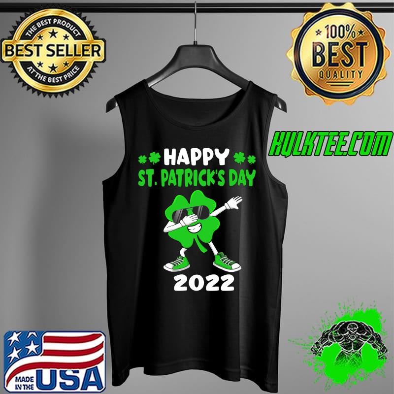 Happy St Patricks Day 2022 Shamrock In Mask Kids Toddler Boy T- Tank Top Happy St Patricks Day 2022 Shamrock In Mask Kids Toddler Boy T- Tank Top