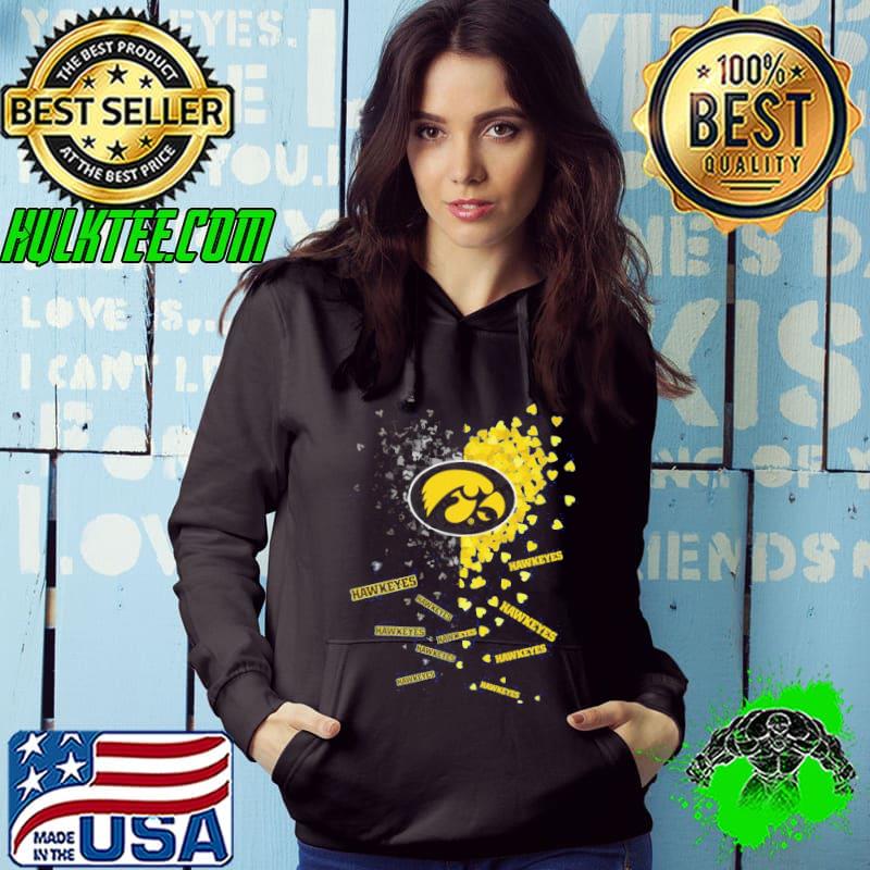 Heart Black And Yellow Iowa Hawkeyes Shirt Hoodie Heart Black And Yellow Iowa Hawkeyes Shirt Hoodie