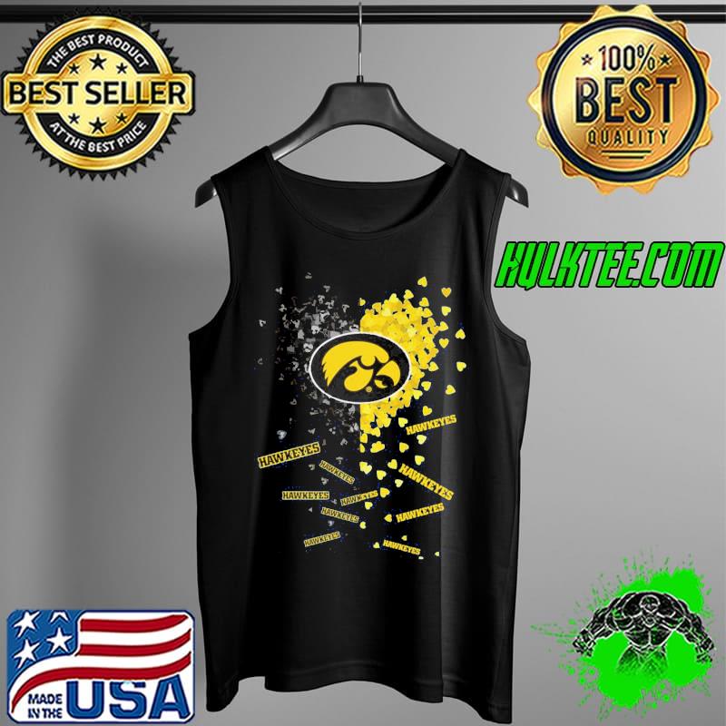 Heart Black And Yellow Iowa Hawkeyes Shirt Tank Top Heart Black And Yellow Iowa Hawkeyes Shirt Tank Top