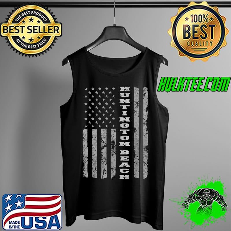 Huntington Beach, California, American flag T-Shirt Tank Top Huntington Beach, California, American flag T-Shirt Tank Top