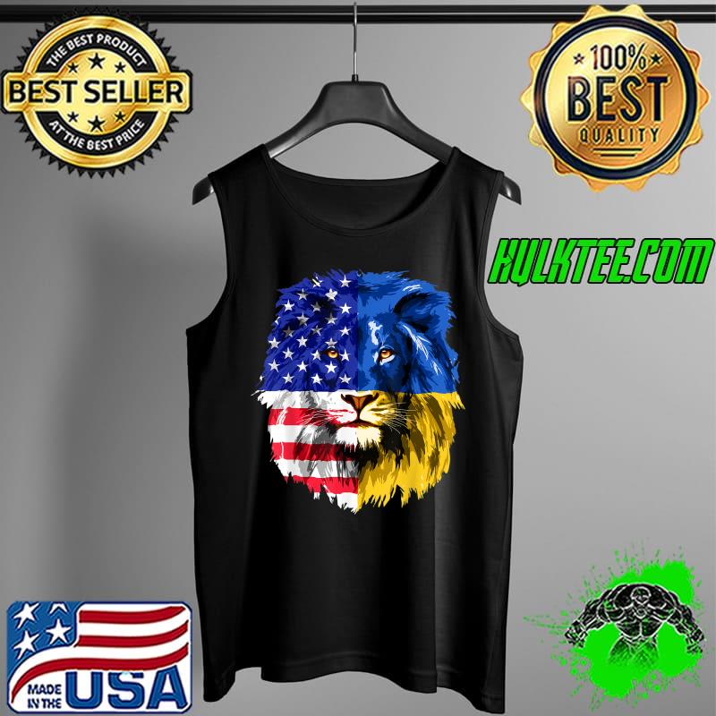 I Stand With Ukraine American USA Flag Support Ukrainian T-Shirt Tank Top I Stand With Ukraine American USA Flag Support Ukrainian T-Shirt Tank Top