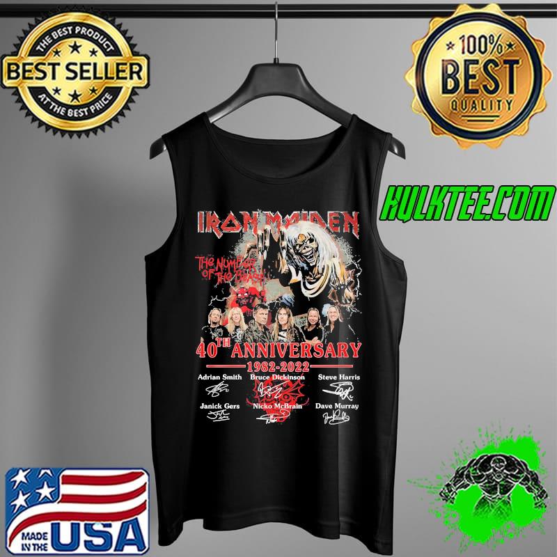 Iron maiden the number of the beast 40th anniversary 1982-2922 thank for the memories signature Tank Top Iron maiden the number of the beast 40th anniversary 1982-2922 thank for the memories signature Tank Top