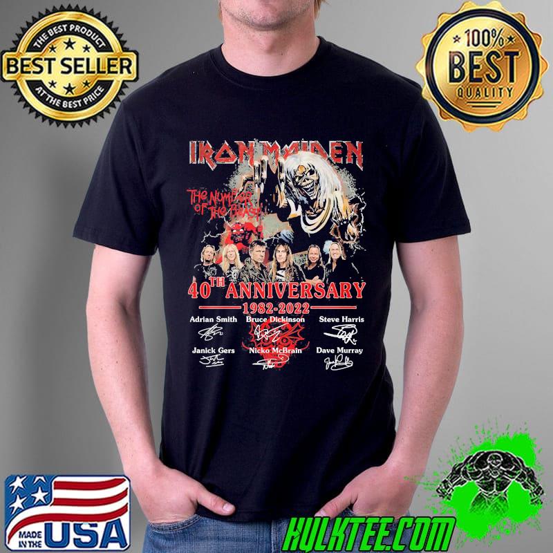 Iron maiden the number of the beast 40th anniversary 1982-2922 thank for the memories signature Unisex Iron maiden the number of the beast 40th anniversary 1982-2922 thank for the memories signature Unisex