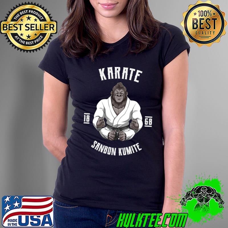 Japanese Karate Gorilla - Karate Japanese Martial Arts T- Ladies Tee Japanese Karate Gorilla - Karate Japanese Martial Arts T- Ladies Tee