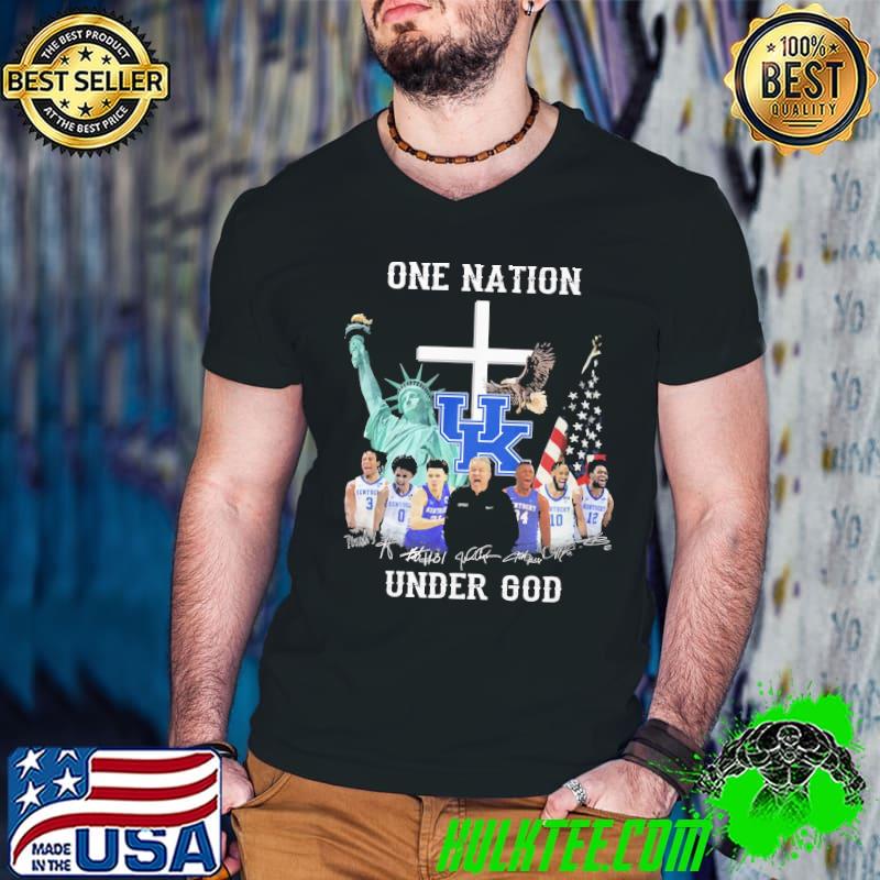 Kentucky Wildcats One Nation Under God Signatures 2022 Shirt