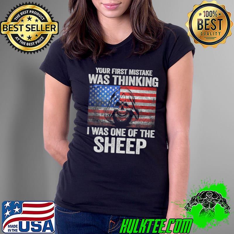 Lion Your first Mistake was thinking I was one of the Sheep Premium T-Shirt Ladies Tee Lion Your first Mistake was thinking I was one of the Sheep Premium T-Shirt Ladies Tee