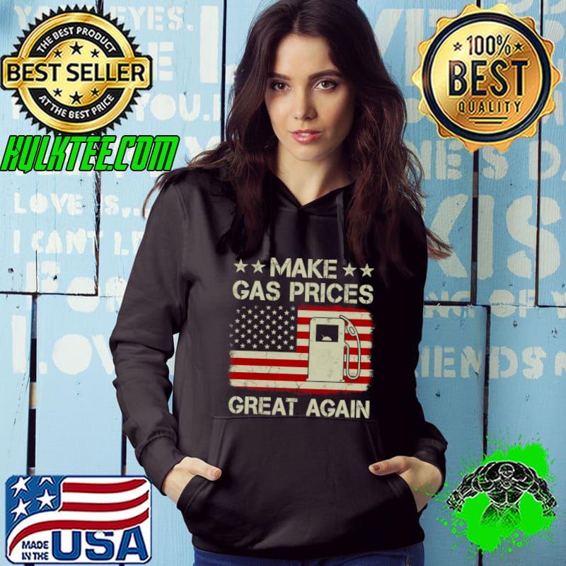 Make Gas Prices Great Again Vintage Old American Flag T-Shirt