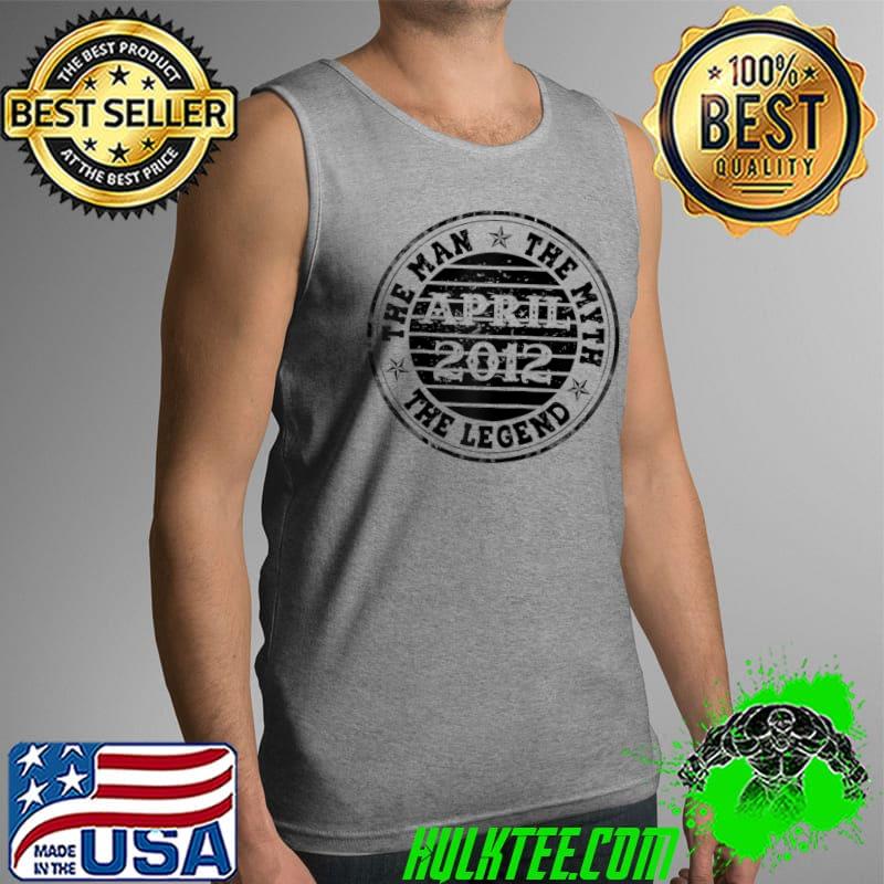 Man Myth Legend April 2012 10th Birthday Gift 10 Years Old T-Shirt