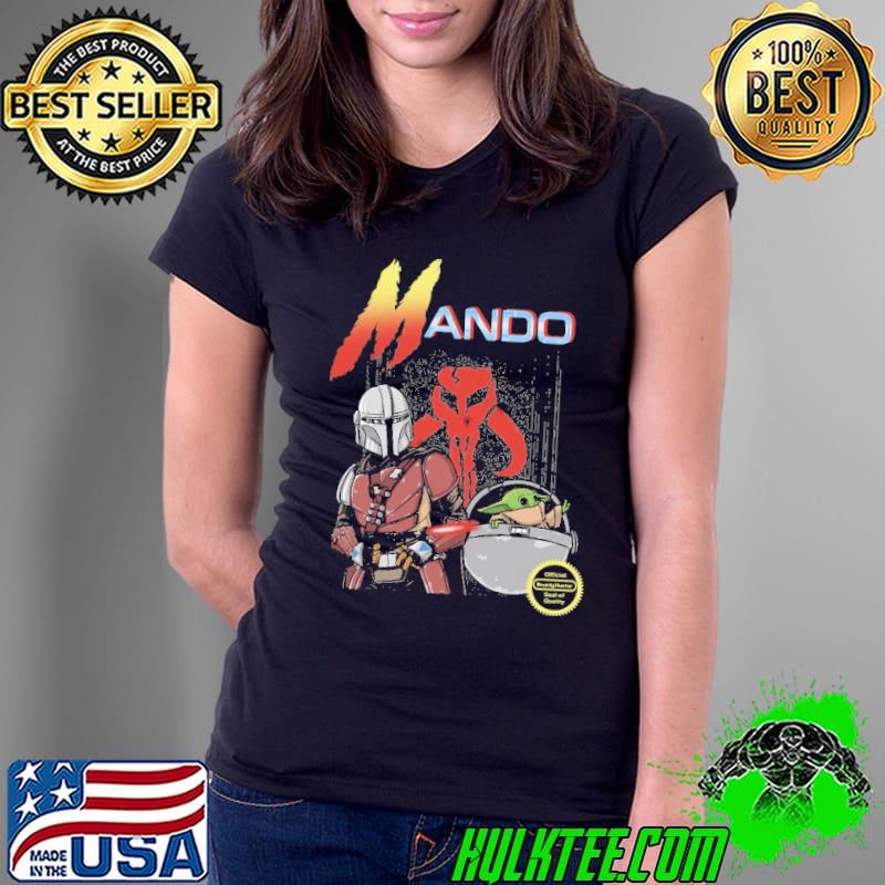 Mando And Baby Yoda Star War Shirt Ladies Tee Mando And Baby Yoda Star War Shirt Ladies Tee