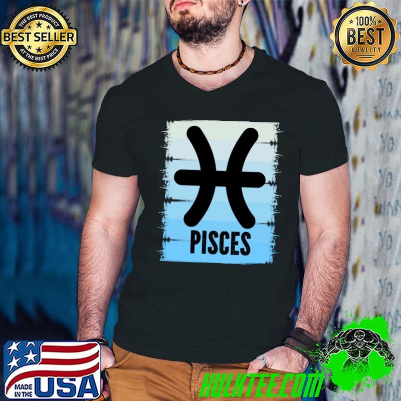 Mens Pisces King February Born March Birthday Male Blue T-shirt