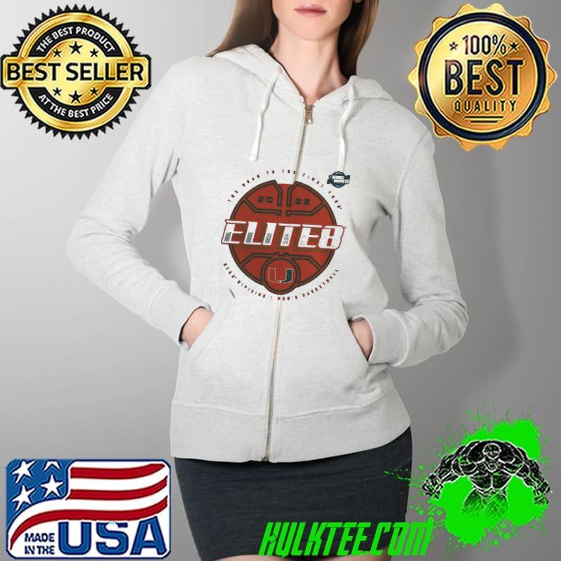 MiamI hurricanes 2022 ncaa tournament march madness elite eight elite Full Zip Hooded MiamI hurricanes 2022 ncaa tournament march madness elite eight elite Full Zip Hooded