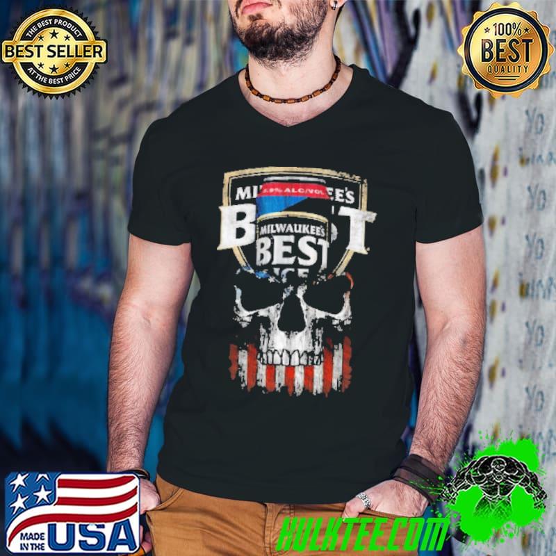 Milwaukee's Best Skull American Flag Shirt Milwaukee's Best Skull American Flag Shirt
