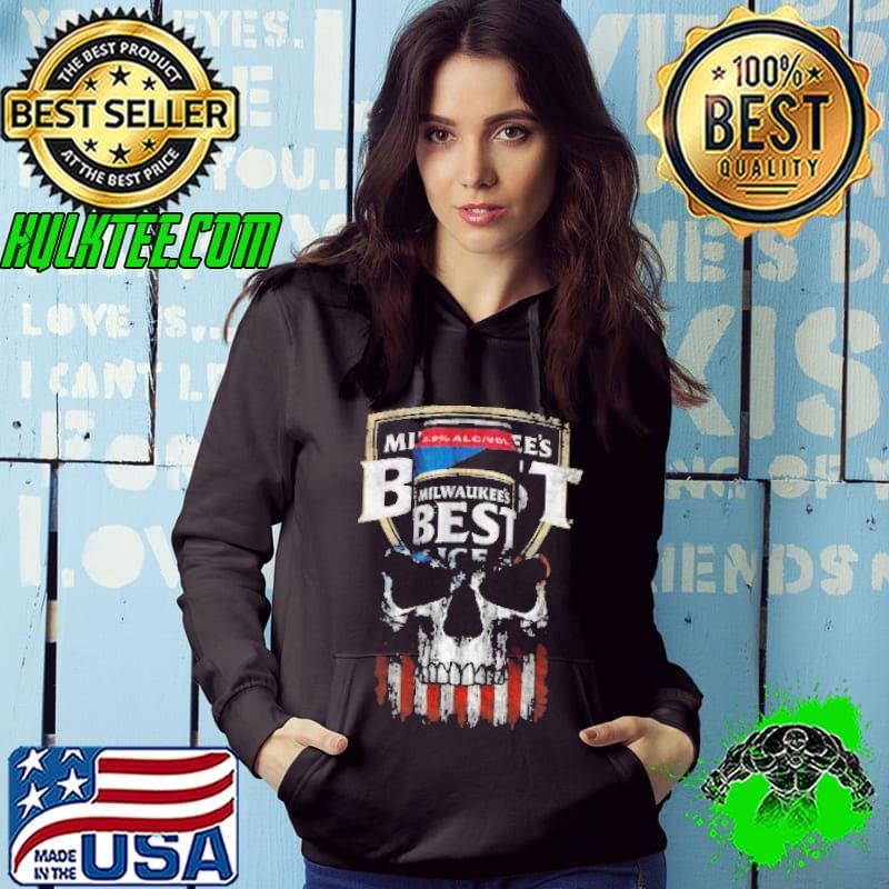 Milwaukee's Best Skull American Flag Shirt Hoodie Milwaukee's Best Skull American Flag Shirt Hoodie