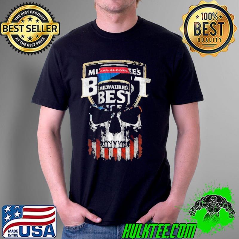 Milwaukee's Best Skull American Flag Shirt Unisex Milwaukee's Best Skull American Flag Shirt Unisex