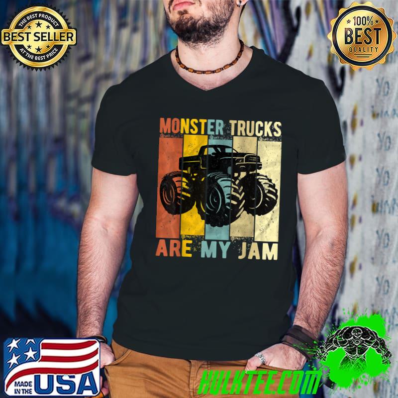 Monster Trucks Are My Jam Vintage Retro Monster Truck T-Shirt