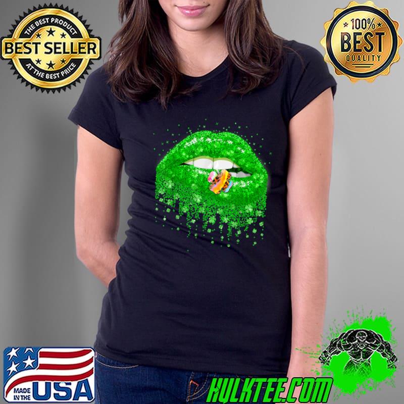 Original Leopard Tie-Dye Shamrock St Patrick's Day Lips Sexy Irish T-Shirt Ladies Tee Original Leopard Tie-Dye Shamrock St Patrick's Day Lips Sexy Irish T-Shirt Ladies Tee