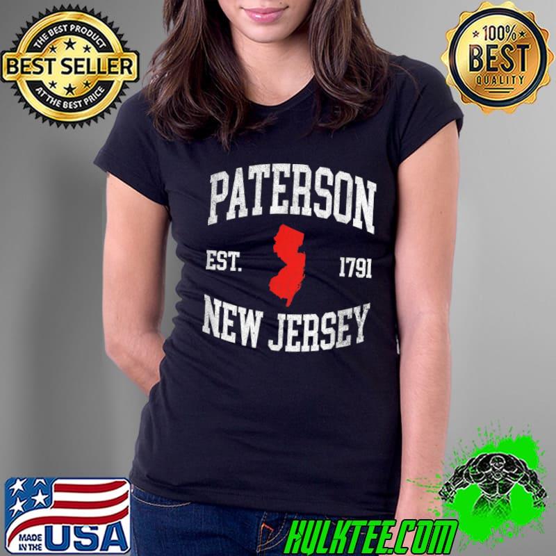 Original Paterson, New Jersey Est 1791 - Vintage Sports Design T-Shirt Ladies Tee Original Paterson, New Jersey Est 1791 - Vintage Sports Design T-Shirt Ladies Tee