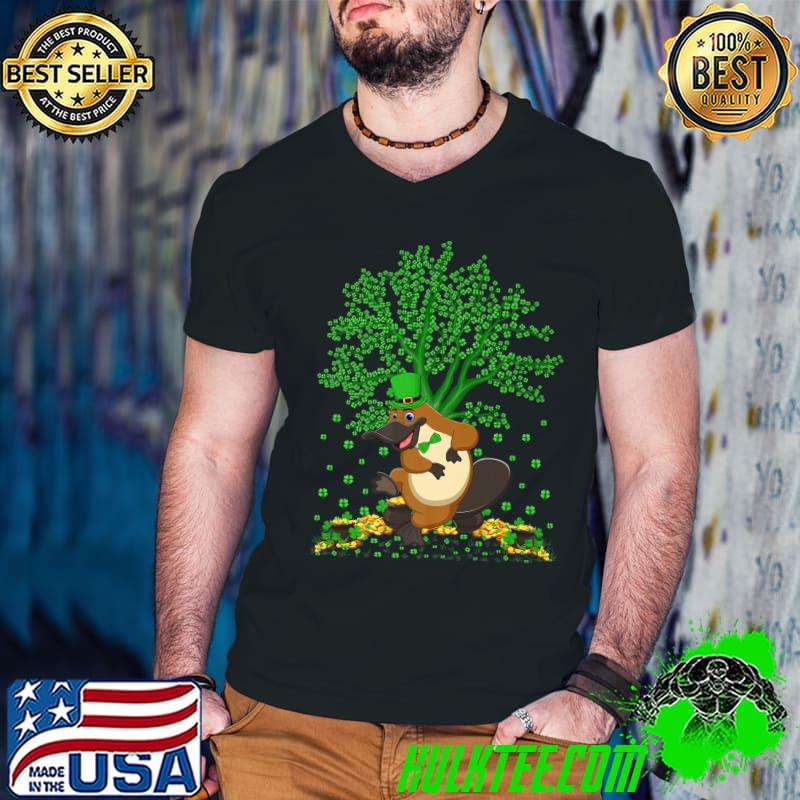 Original Platypus Lover Shamrock Tree Platypus St. Patrick's Day Premium T-Shirt Guys V Neck Original Platypus Lover Shamrock Tree Platypus St. Patrick's Day Premium T-Shirt Guys V Neck