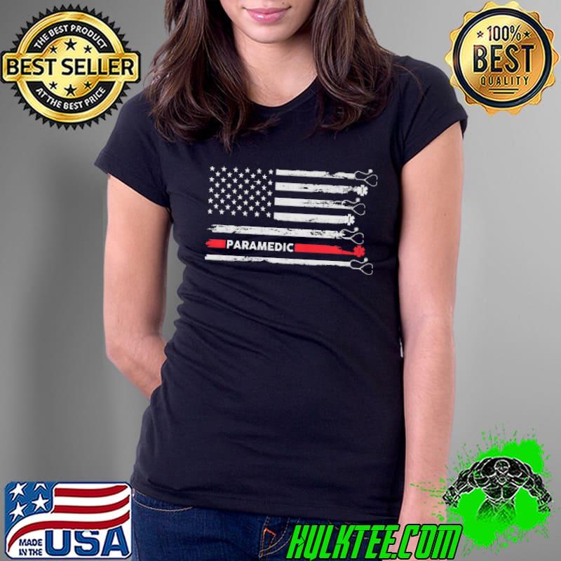 Paramedic American Flag Shirt Ladies Tee Paramedic American Flag Shirt Ladies Tee