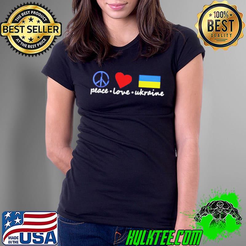 Peace love Ukraine Ladies Tee Peace love Ukraine Ladies Tee
