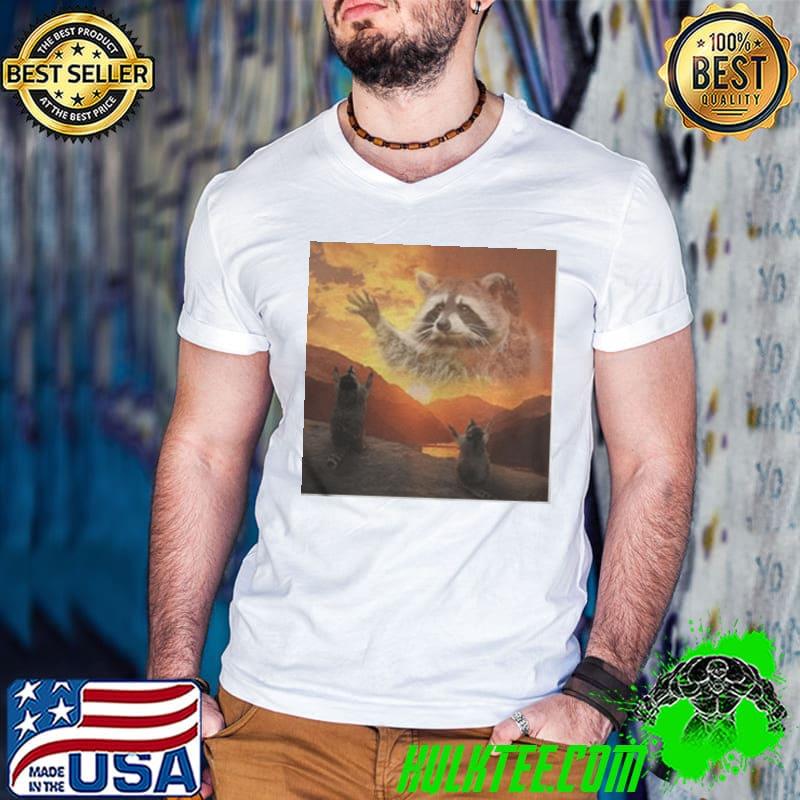 Praise the lord raccoon meme shirt