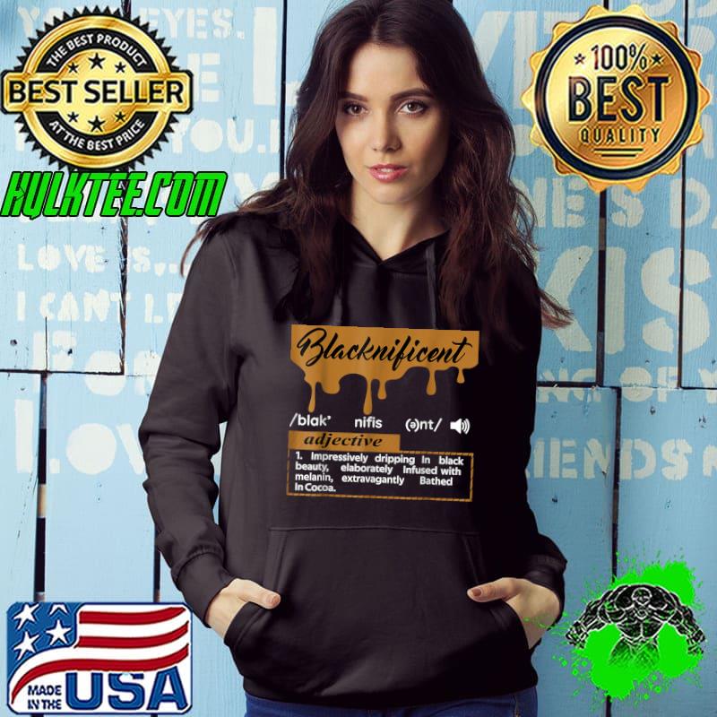 Premium Blacknificent Definition Melanin Black History Month Pride T-Shirt
