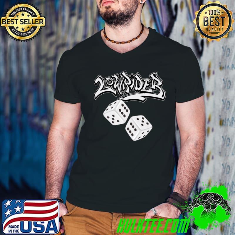 Premium Dado, Lowrider Dice, Chicano Cholo, Latino, Men's Lowrider Premium T-Shirt Guys V Neck Premium Dado, Lowrider Dice, Chicano Cholo, Latino, Men's Lowrider Premium T-Shirt Guys V Neck