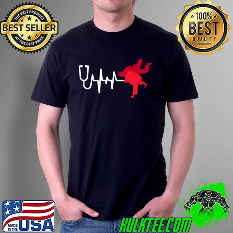 Premium Heartline Sport Judo Martial Art Heart Life line T-shirt Premium Heartline Sport Judo Martial Art Heart Life line T-shirt