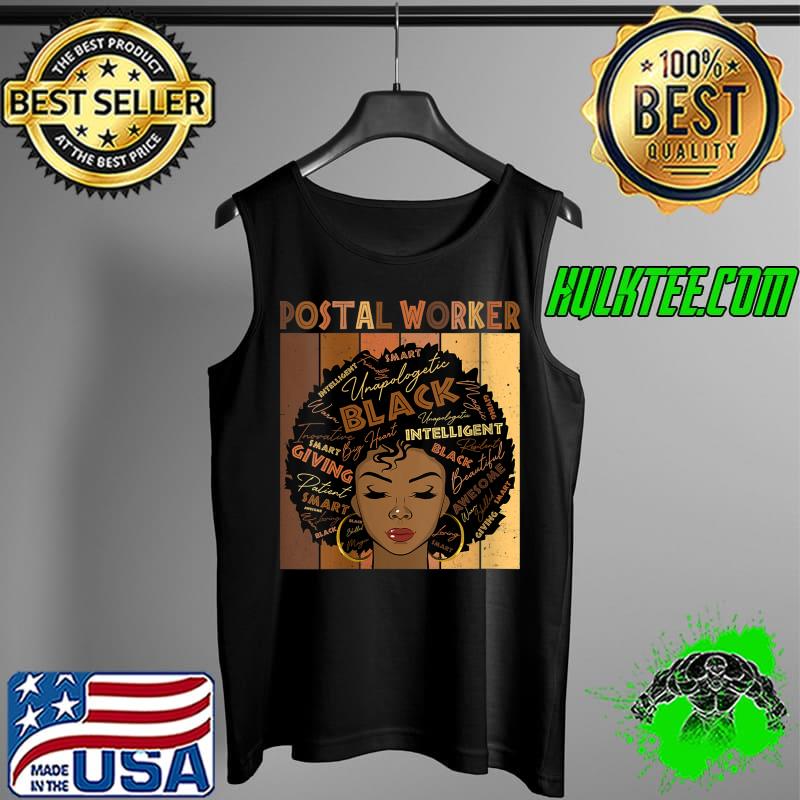 Premium Melanin Postal Worker Afro Hair Black History Month T- Tank Top Premium Melanin Postal Worker Afro Hair Black History Month T- Tank Top