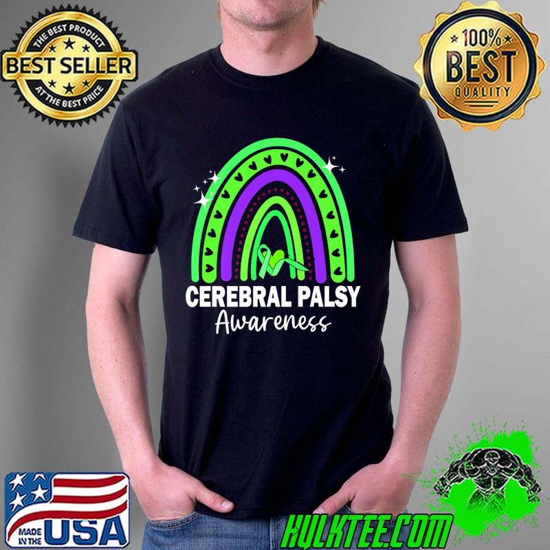 Premium World Cerebral Palsy Day We Wear Green Rainbow CP Awareness Premium T-Shirt