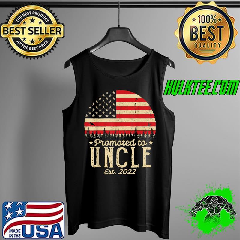 Promoted to Uncle Est 2022 Men USA Flag First Time Uncle T-Shirt Tank Top Promoted to Uncle Est 2022 Men USA Flag First Time Uncle T-Shirt Tank Top