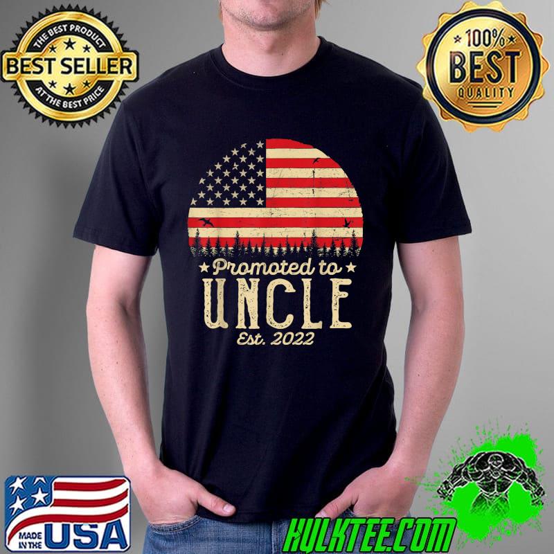 Promoted to Uncle Est 2022 Men USA Flag First Time Uncle T-Shirt Unisex Promoted to Uncle Est 2022 Men USA Flag First Time Uncle T-Shirt Unisex