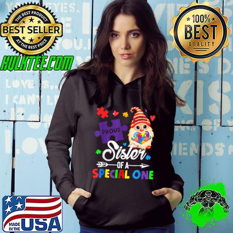 Proud Sister Of A Special One Puzzle Gnome Autism Awareness T-Shirt