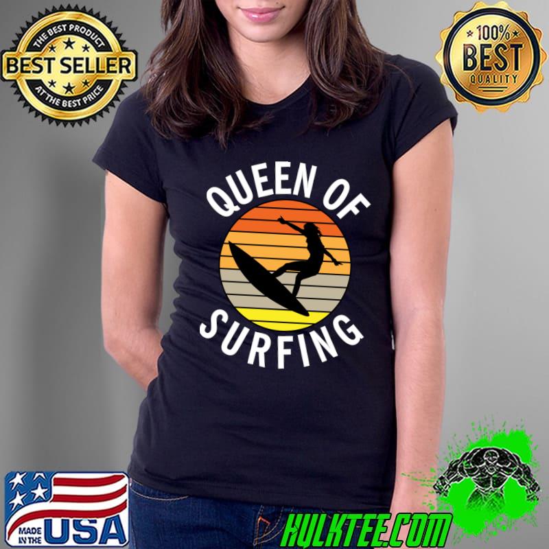 Queen of Surfing Wake Surfer vintage T- Ladies Tee Queen of Surfing Wake Surfer vintage T- Ladies Tee