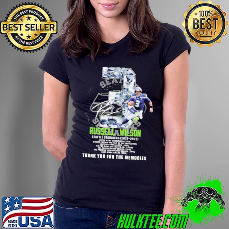 Russell wilson 3 seatle seahawks thank you for the memories signature Ladies Tee Russell wilson 3 seatle seahawks thank you for the memories signature Ladies Tee