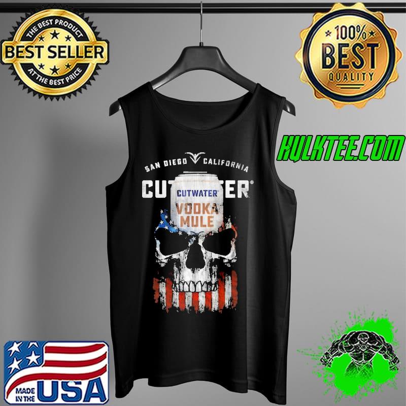 San Diego California Cutwater Skull American Flag Shirt Tank Top San Diego California Cutwater Skull American Flag Shirt Tank Top