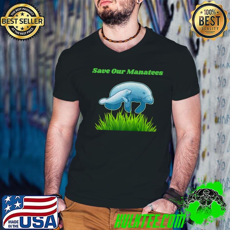 Save Our Manatees, Keep Our Waters Pollution-Free Florida Premium T-Shirt