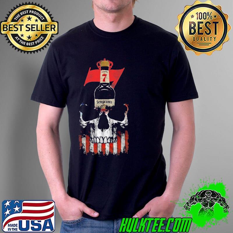 Seagram Skull American Flag Shirt Unisex Seagram Skull American Flag Shirt Unisex