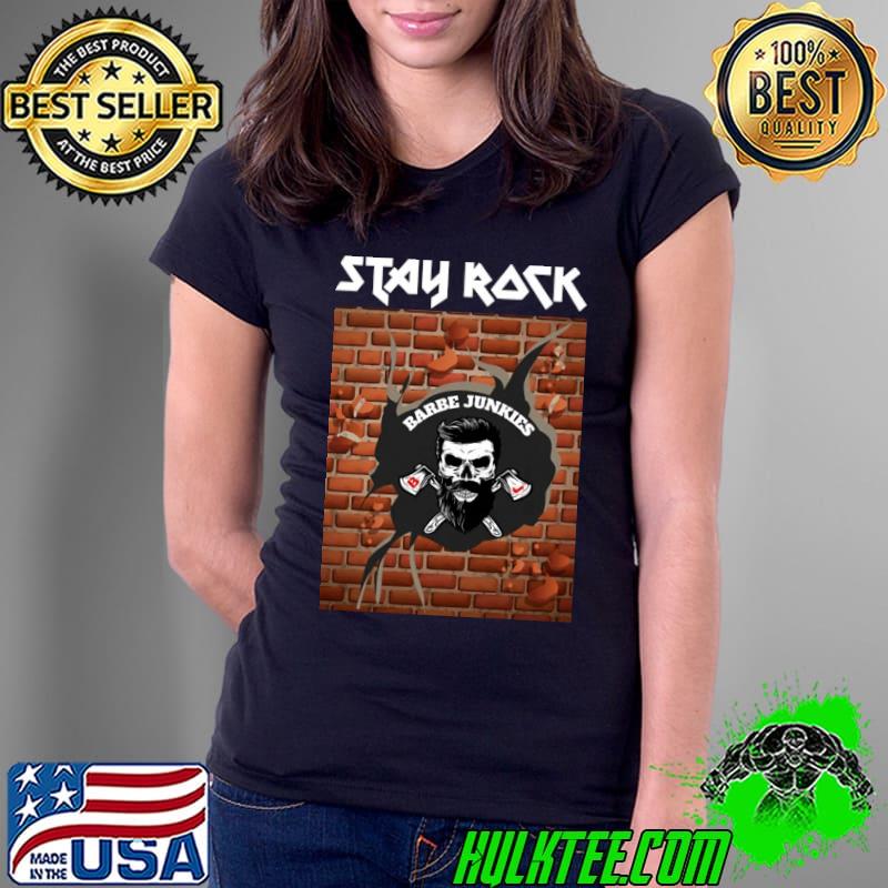 Skull stay rock barbe junkies Ladies Tee Skull stay rock barbe junkies Ladies Tee