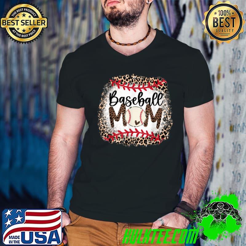 Softball Baseball Mama Leopard Teeball Mom Mother's Day T-Shirt Guys V Neck Softball Baseball Mama Leopard Teeball Mom Mother's Day T-Shirt Guys V Neck