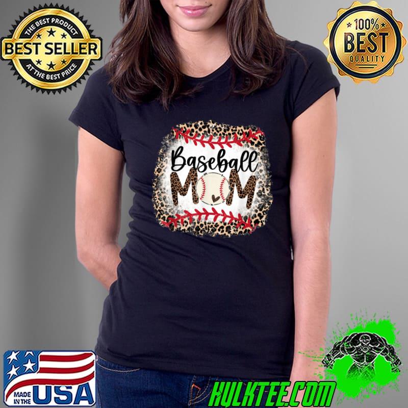 Softball Baseball Mama Leopard Teeball Mom Mother's Day T-Shirt Ladies Tee Softball Baseball Mama Leopard Teeball Mom Mother's Day T-Shirt Ladies Tee