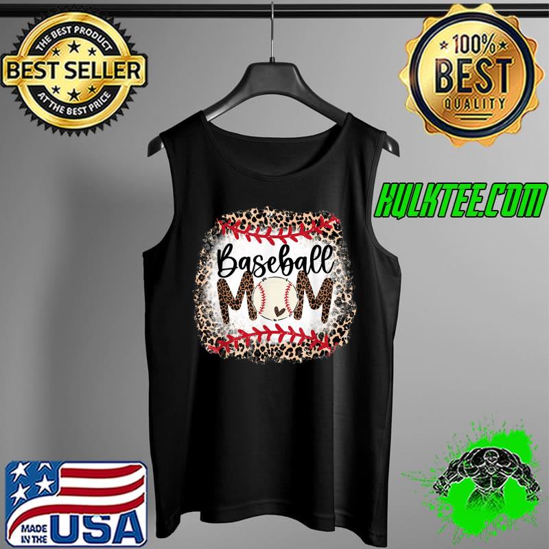 Softball Baseball Mama Leopard Teeball Mom Mother's Day T-Shirt Tank Top Softball Baseball Mama Leopard Teeball Mom Mother's Day T-Shirt Tank Top