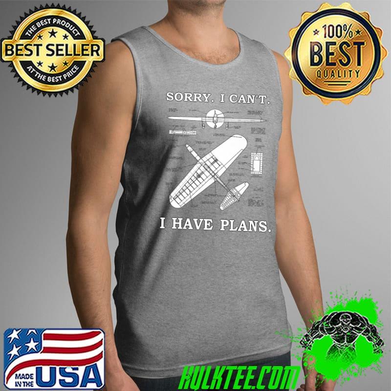 Sorry. I Can't. I Have Plans. Funny Airplane Model Plan Premium T-Shirt