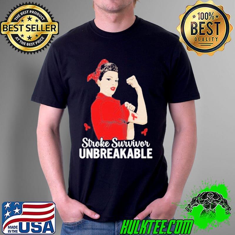 Stroke Survivor Unbreakable Stroke Awareness T-Shirt Unisex Stroke Survivor Unbreakable Stroke Awareness T-Shirt Unisex