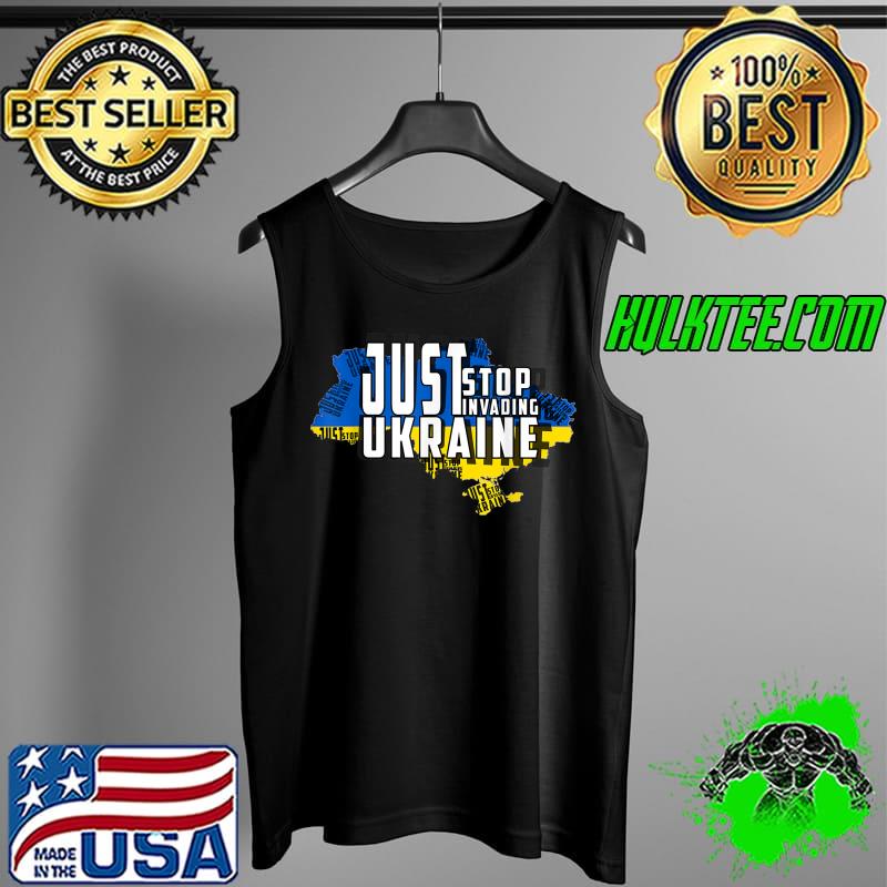 Support I Stand With Ukraine American Ukrainian Flag T- Tank Top Support I Stand With Ukraine American Ukrainian Flag T- Tank Top