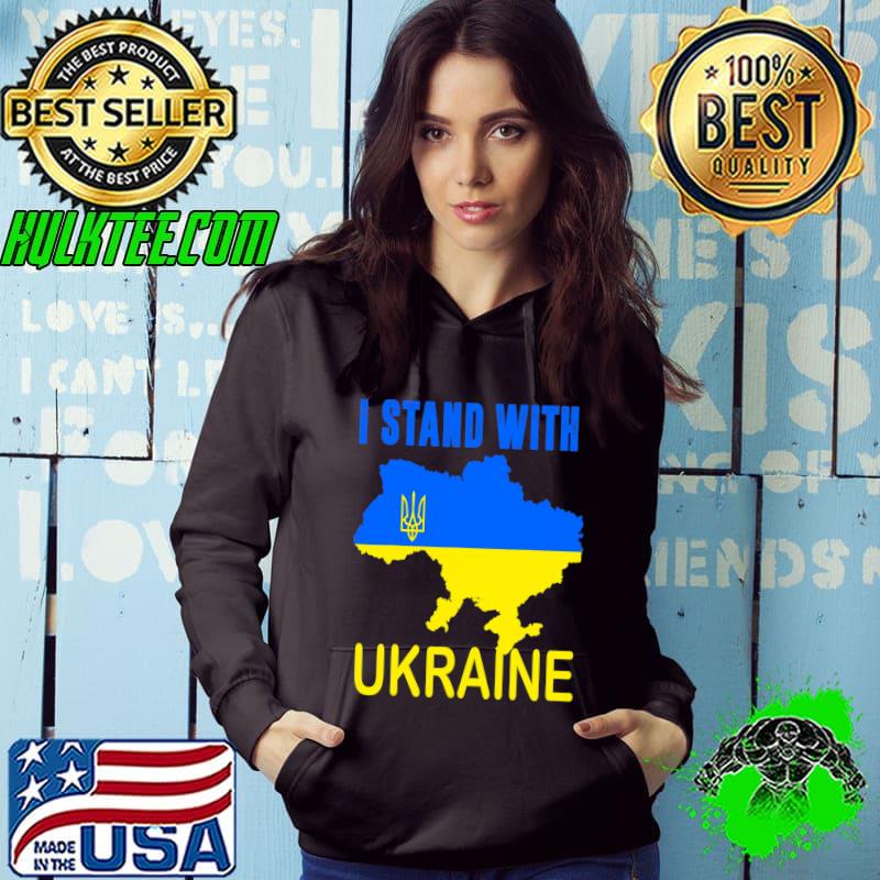 Support Ukraine I Stand With Ukraine Ukrainian Flag map T-shirt