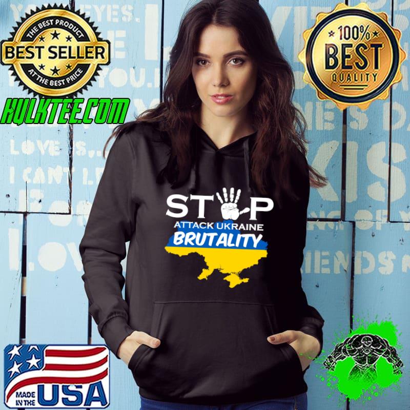 Support Ukraine War Peace Ukraine Map Flag Blue Yellow Peace T-Shirt