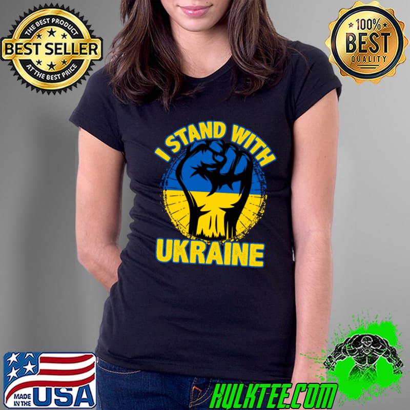 Support Ukrainian Flag I Stand With Ukraine T- Ladies Tee Support Ukrainian Flag I Stand With Ukraine T- Ladies Tee