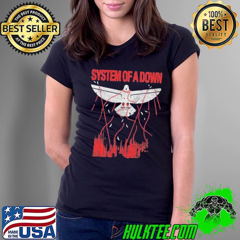 System Of A Down Unisex Tee Dove Overcome Shirt Ladies Tee System Of A Down Unisex Tee Dove Overcome Shirt Ladies Tee